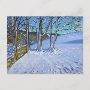 Carte Postale Porte et arbres Hiver Dam Lane Derbyshire 2013