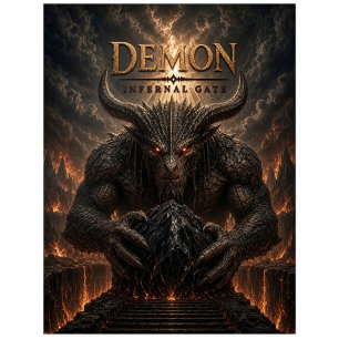 Carte Postale Porte Inférnale du Démon Cinéma Sombre