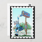 Carte Postale Porte-mail de la souris de dessin (Devant / Derrière)