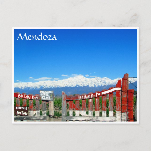 Carte Postale porte mendoza andes (Devant)