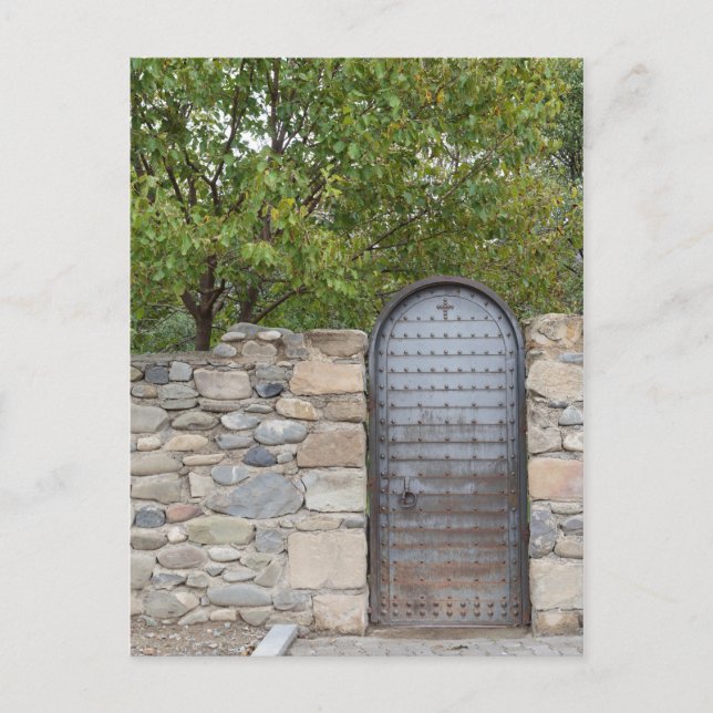Carte Postale Porte métallique et mur (Devant)