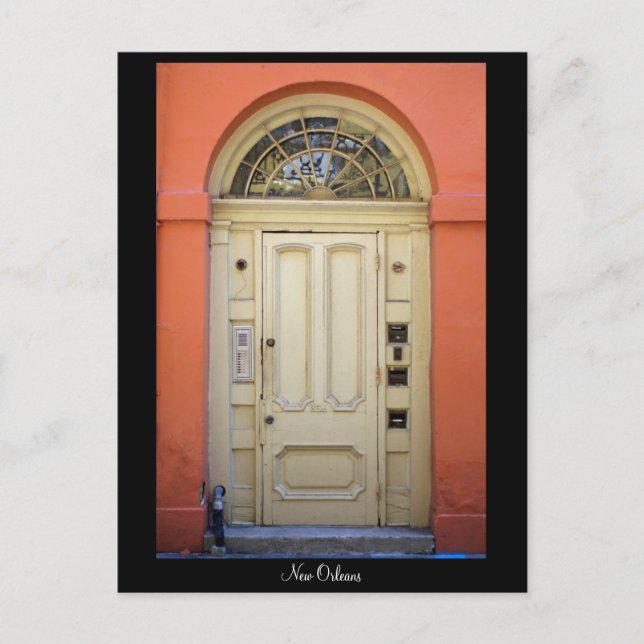 Carte Postale Porte orange (Devant)