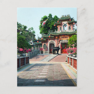 Carte Postale Porte rose de temple de Quan Cong, Hoi, Vietnam