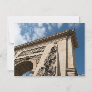 Carte Postale Porte Saint-Denis : Triomphe Parisien Sous Ski Ble
