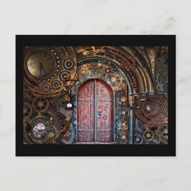 carte postale porte steampunk (Devant)