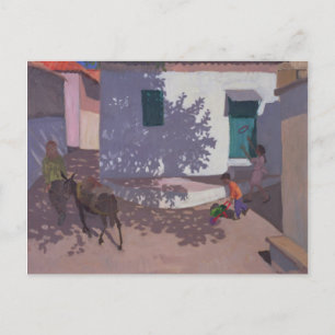 Carte Postale Porte verte et ombres Lesbos 1996