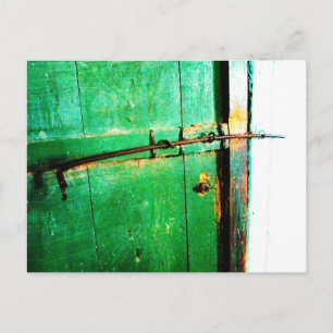 Carte Postale Porte verte Vieux verrou Art Imprimer Photo