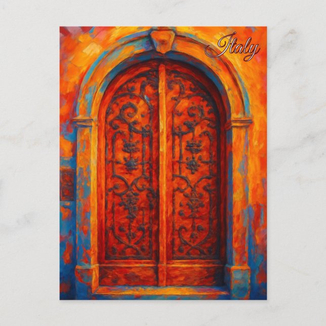 Carte Postale Porte vintage Bergamo Italie Retro Europe Travel (Devant)