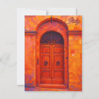 Carte Postale Porte vintage Toscane Italie Retro Europe Travel