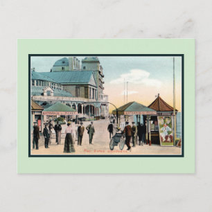 Carte Postale Portes de la jetée vintage Llandudno Wales station