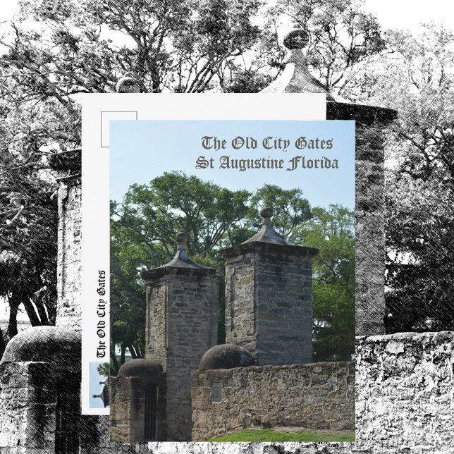 Carte Postale Portes de la vieille ville St Augustine FL (Créateur téléchargé)