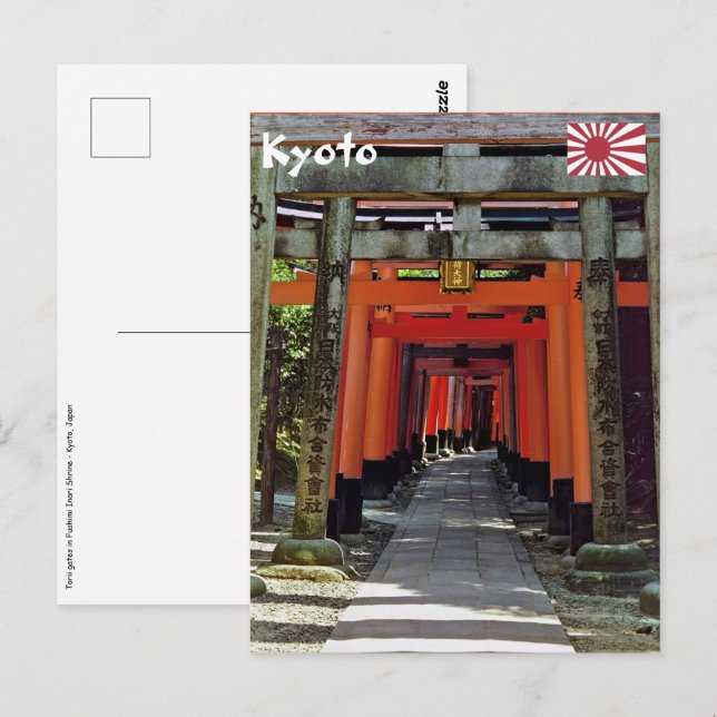 Carte Postale Portes de Torii - Kyoto, Japon, Asie (Devant / Derrière)