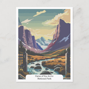 Carte Postale Portes du Parc national de l'Arctique, Alaska État