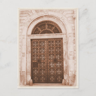 Carte Postale Portes en bois dans le Vieux Quartier Barcelone, E