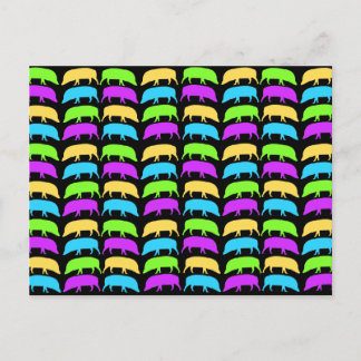 Carte postale Portes multicolores