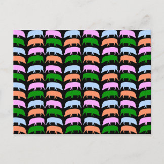 Carte postale Portes multicolores