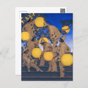 Carte Postale Porteurs de lanternes   Maxfield Parrish  