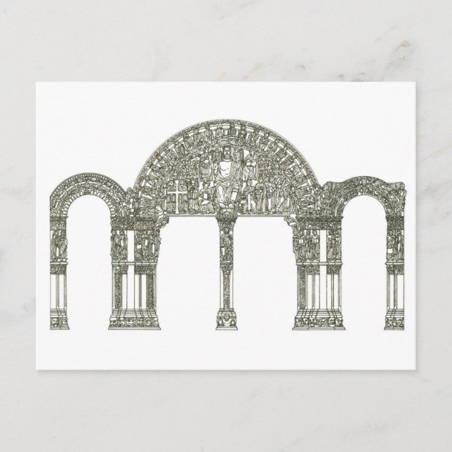 Carte Postale Portico de la Gloria. Saint Jacques de Compostelle (Devant)
