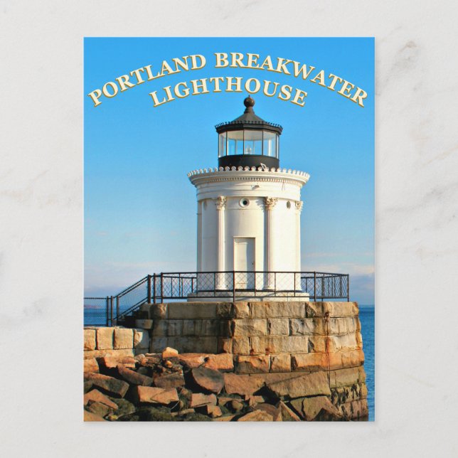 Carte Postale Portland Breakwater Lighthouse, Maine Postcard (Devant)