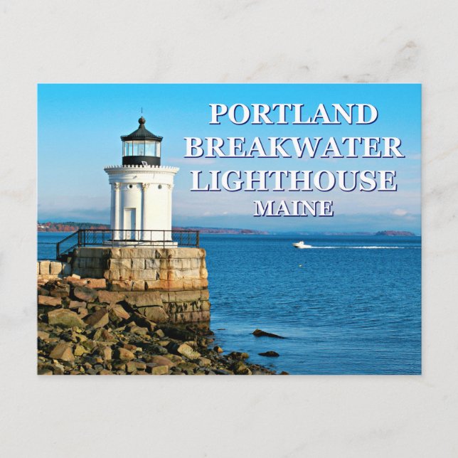 Carte Postale Portland Breakwater Lighthouse, Maine Postcard (Devant)