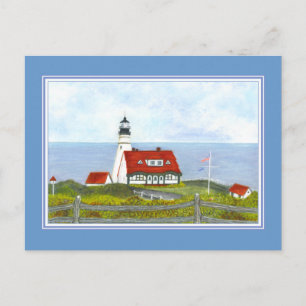 Carte Postale Portland Head Light "Vue de la colline"