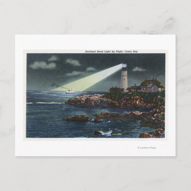 Carte Postale Portland Head Lighthouse at Night (Devant)