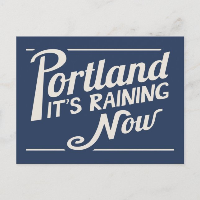 Carte Postale Portland-It's Raining Now (Devant)