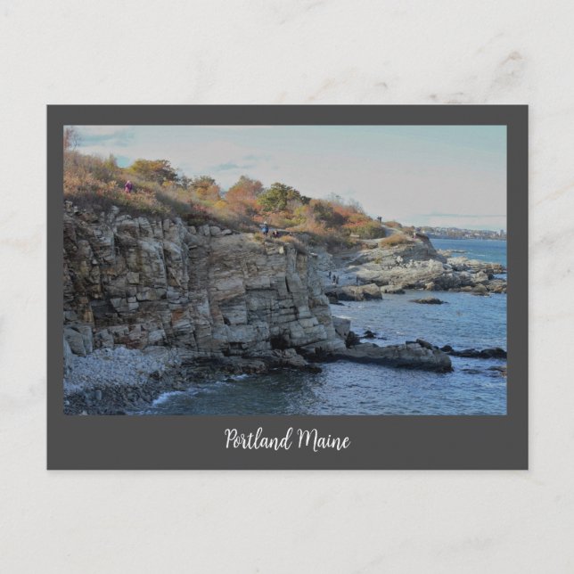 Carte postale Portland Maine Cliffs (Devant)