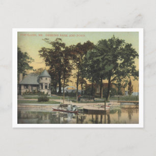 Carte Postale Portland Maine, Deering Park, 1908 Style Vintage