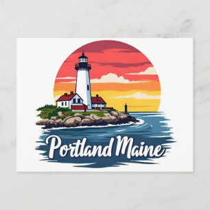 Carte Postale Portland, Maine   Phare