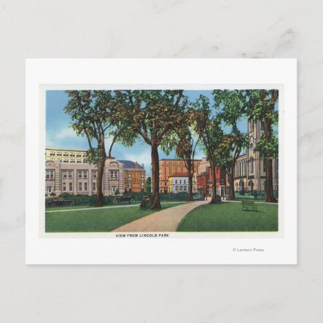 Carte Postale Portland, Maine Vue panoramique depuis Lincoln Par (Devant)
