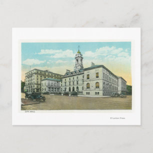Carte Postale Portland, MaineVue extérieure de l'hôtel de ville
