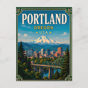 Carte Postale 🌲 Portland Oregon Souvenir de Mountain View 🌲
