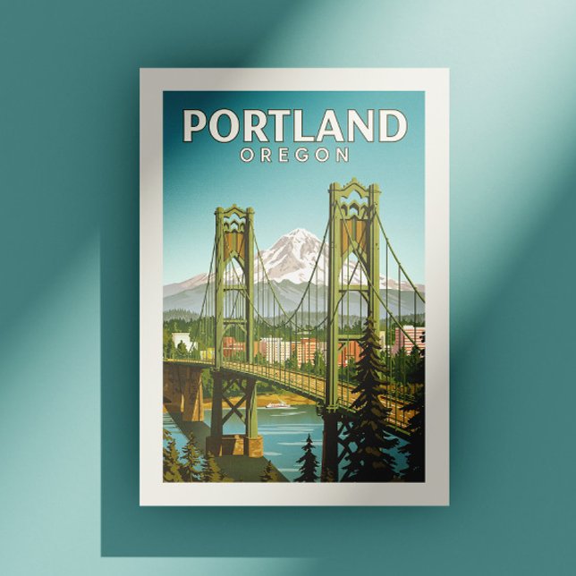 Carte Postale Portland Oregon vintage (Créateur téléchargé)