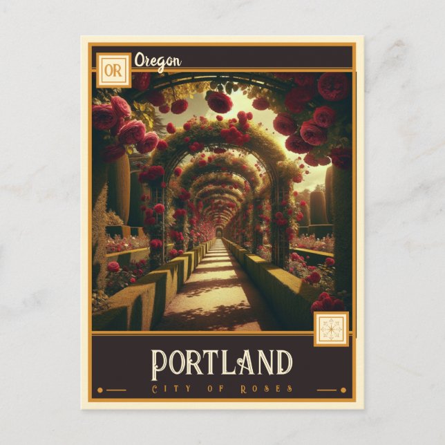 Carte Postale Portland, Oregon | VINTAGE (Devant)