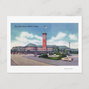 Carte Postale Portland, OregonVue extérieure de la gare Union
