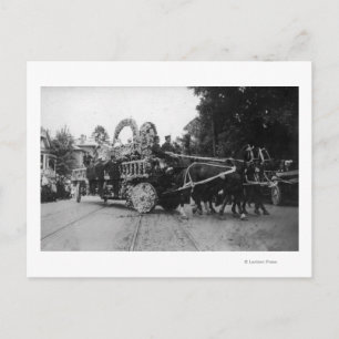 Carte Postale Portland, OU Festival Rose Chevaux de parade