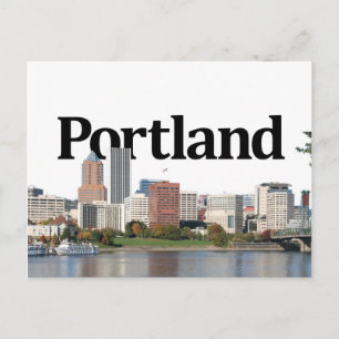 Carte Postale Portland OU Skyline avec Portland dans le ciel
