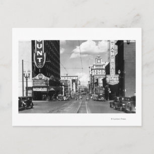 Carte Postale Portland, OU Vue de Broadway vers le nord