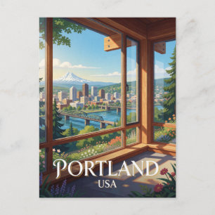 Carte Postale Portland USA Voyage dans le Nord-Ouest Pacifique