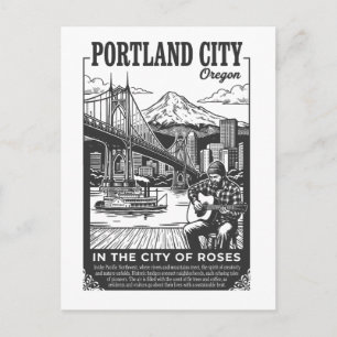 Carte Postale Portland Ville Oregon Dans La Ville des Roses