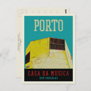 Carte Postale Porto Casa da Musica illustration Portugal
