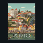 Carte Postale Porto Portugal Voyage Abstrait Vintage<br><div class="desc">Porto, la deuxième ville du Portugal, est une destination captivante connue pour son charme historique, sa culture vivante et ses magnifiques paysages riverains. Située le long du fleuve Douro, Porto est célèbre pour ses bâtiments colorés recouverts de tuiles, ses rues pavées escarpées et son emblématique pont Dom Luís I, un...</div>