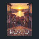 Carte Postale Porto Portugal Voyage Sunset<br><div class="desc">Porto, la deuxième ville du Portugal, est une destination captivante connue pour son charme historique, sa culture vivante et ses magnifiques paysages riverains. Située le long du fleuve Douro, Porto est célèbre pour ses bâtiments colorés recouverts de tuiles, ses rues pavées escarpées et son emblématique pont Dom Luís I, un...</div>