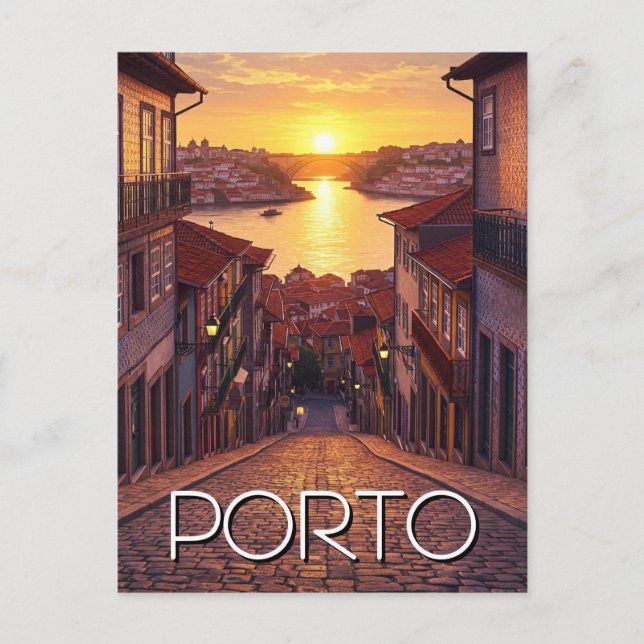 Carte Postale Porto Portugal Voyage Sunset (Devant)