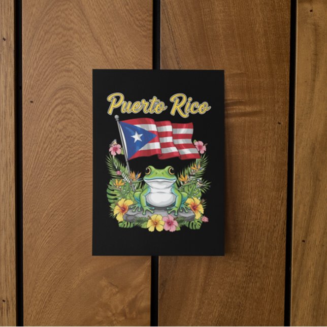Carte Postale Porto Rico Coquí Frog Boricua Pride (Puerto Rico Coquí Frog Boricua Pride Postcard)