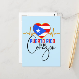 Carte Postale Porto Rico en mi Corazon Puerto Rican Pride