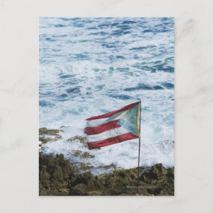 Carte Postale Porto Rico, Vieux San Juan, drapeau de Puerto rice