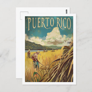 Carte Postale Porto Rico Vintage célèbre Travel Place