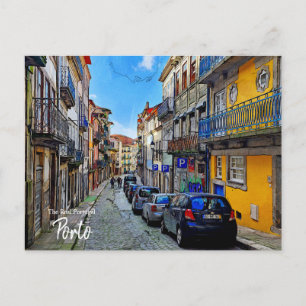 Carte Postale Porto Streets Portugal